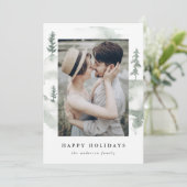 Pin d'hiver | Carte photo de vacances (Debout devant)