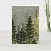 Pin d'hiver Forêt Noël Carte (Devant)