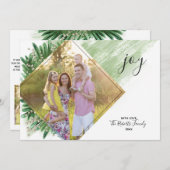 Pin diamant | Carte photo de Noël (Devant / Derrière)