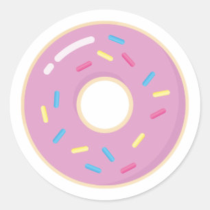 Pin Donut Doughnut Stickers Envelope Favor Seals