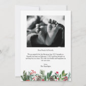 Pin floral Deux photos Carte de Noël (Dos)