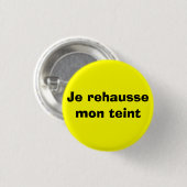 Pin jaune serine ronde button 3,2 cm (Voorkant /achterkant)