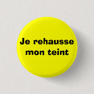 Pin jaune serine ronde button 3,2 cm