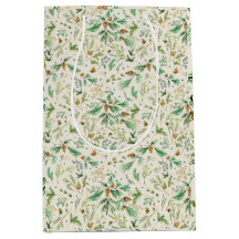 Pin Juniper d'hiver sur le sac cadeau blanc off