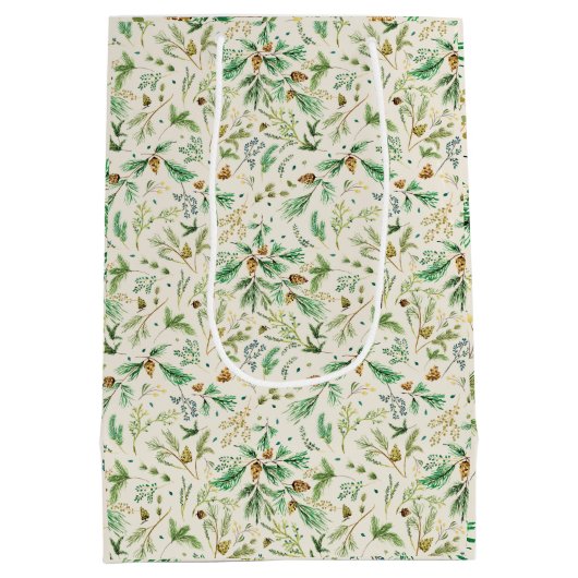 Pin Juniper d'hiver sur le sac cadeau blanc off (Dos)