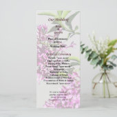 Pin Lilacs and Leaves Wedding Program Programma (Staand voorkant)