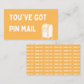 Pin Mail Backer Kaart Visitekaartje (Voorkant / Achterkant)