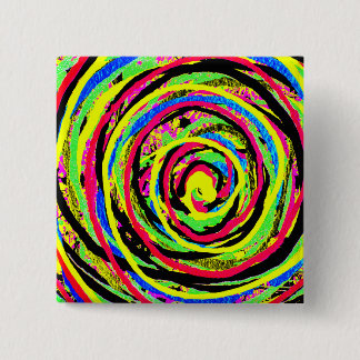 Pin met een afbeelding van mijn originele abstract vierkante button 5,1 cm