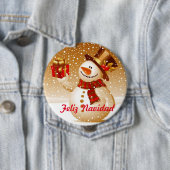 Pin Muñeco de nieve Ronde Button 4,0 Cm (In situ)
