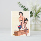 Pin omhoog voor zwaar tillen briefkaart (Staand voorkant)