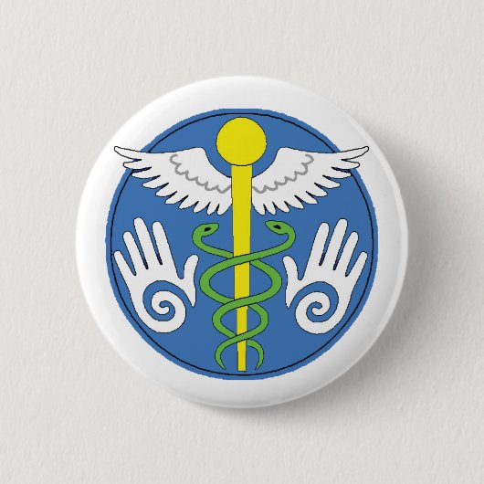 Pin-on Badge - Healing Ronde Button 5,7 Cm (Voorkant)