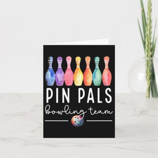 Pin Pals Bowling Ball Grappige Vrouwen Matching Bo Kaart (Voorkant)