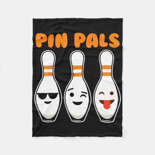 Pin Pals Schattige Grappig Bowlen Fleece Deken (Voorkant)