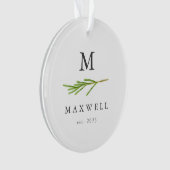 Pin Russe Feuilles Monogramme Noël (devant)