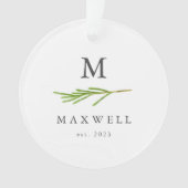 Pin Russe Feuilles Monogramme Noël (devant)