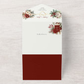 Pin Rustique Vert Rouge Mariage Invitations (Dehors)