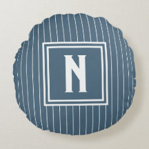 Pin Stripe - Marineblauw + Wit