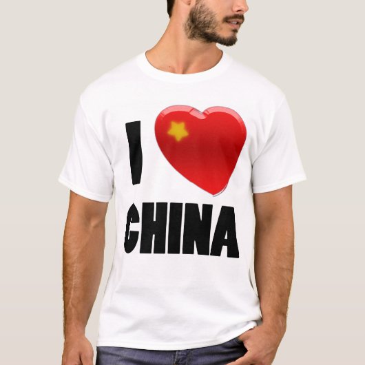 pin t-shirt007 I Love China T-shirt (Voorkant)