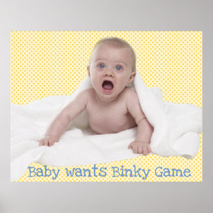 Pin the Pacifier sur le Baby shower Poster du jeu
