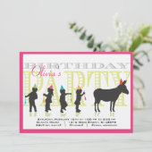Pin the Tail on the Donkey Birthday Invitation (Debout devant)