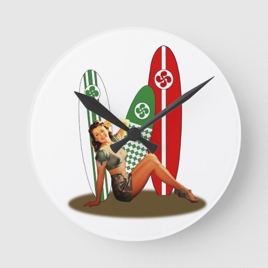 Pin-up Basque Frankrijk Ronde Klok (Voorkant)