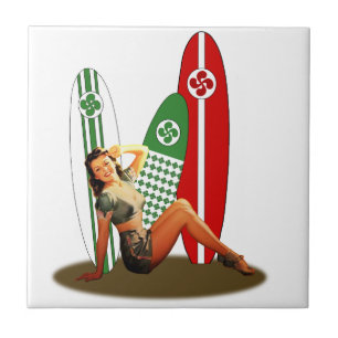Pin-up Basque Frankrijk Tegeltje