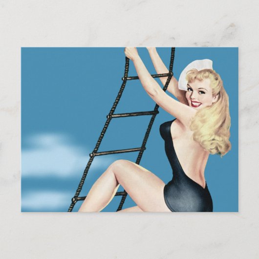 Pin-up Briefkaart (Voorkant)