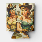 Pin-up Cowgirls Blikjeskoeler (Voorkant)