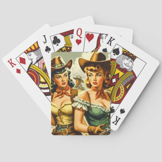  Pin-up Cowgirls Pokerkaarten (Achterkant)