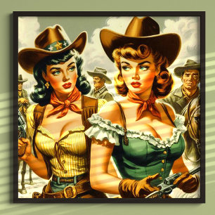  Pin-up Cowgirls Poster