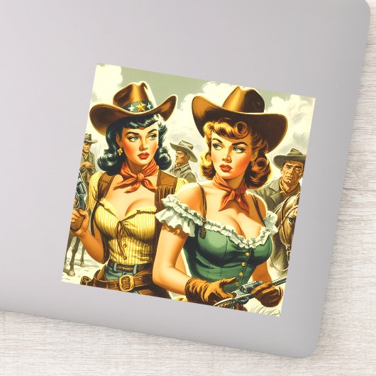  Pin-up Cowgirls Sticker (Detail)