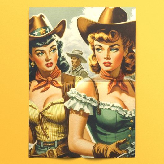  Pin-up Cowgirls Tissuepapier