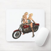 Pin-up fietsmeisjes muismat (Met muis)