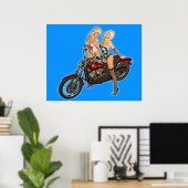 Pin-up fietsmeisjes poster (Thuiskantoor)