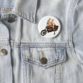 Pin-up fietsmeisjes ronde button 5,7 cm (In situ)
