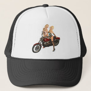 Pin-up fietsmeisjes trucker pet