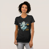Pin-Up Ghost Girl - Spookachtig Schattige Hallowee T-shirt (Voorkant volledig)