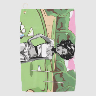 Pin Up Girl Golfhanddoek