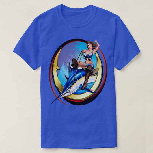 Pin Up Girl Hooked T-shirt (Design voorkant)