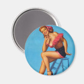 Pin-up-Girl-koelkast Magnet Magneet (Voorkant / Achterkant)