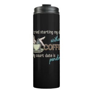 Pin-up Girl Koffieverslaafde Thermosbeker