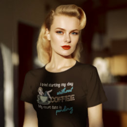 Pin-up Girl Koffieverslaafde Tri-Blend Shirt