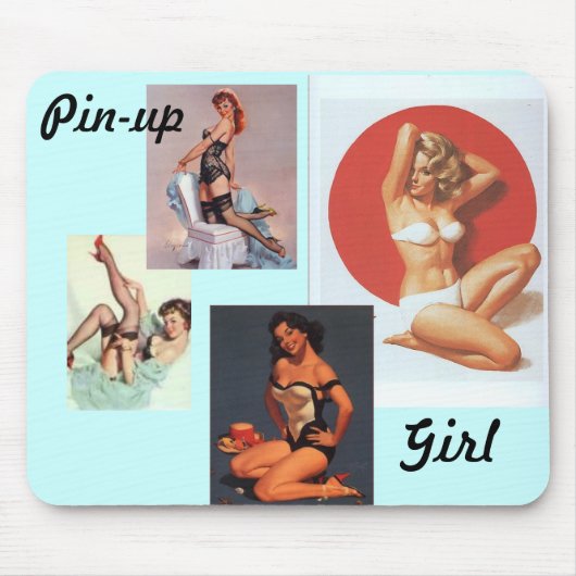 Pin-up Girl mousepad Muismat (Voorkant)