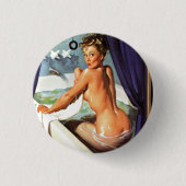  PIN-UP GIRL PINBACK BUTTON (Voorkant)