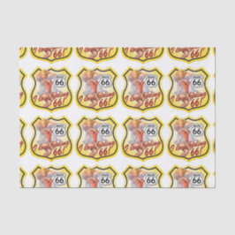 Pin Up Girl Route 66 Tissuepapier