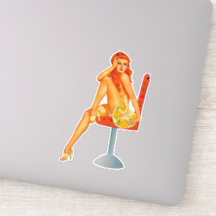 Pin-up Girl Sticker