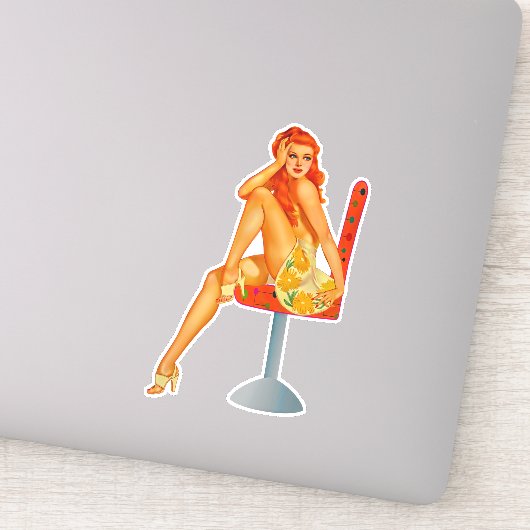 Pin-up Girl Sticker (Detail)
