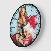Pin-Up Girl Wall Clock Grote Klok (Hoek)