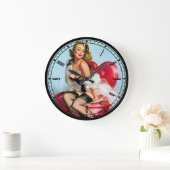 Pin-Up Girl Wall Clock Grote Klok (Huis)