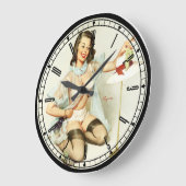 Pin-Up Girl Wall Clock Grote Klok (Hoek)